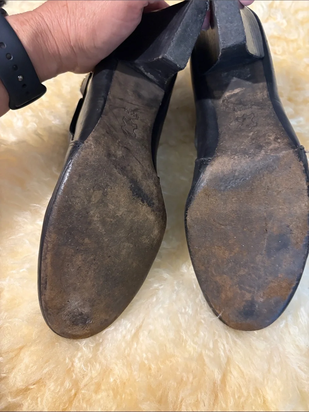 Tory Burch Black Leather Ankle Boots with Gold Logo Accent